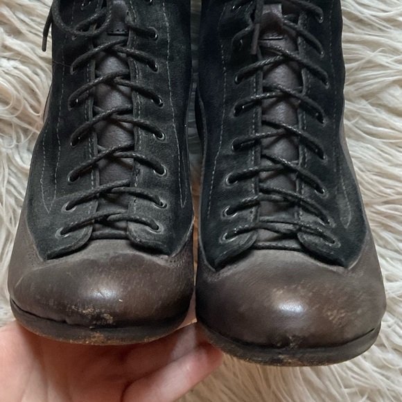 Rag & Bone Black Brown Suede Leather Lace-Up Heeled Classic Combat Boot EUC 41 - Picture 7 of 9